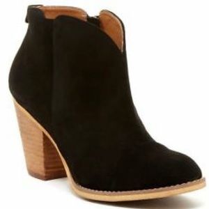 Susina Black Suede Booties.